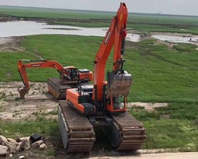 安徽河道清淤挖掘机出租